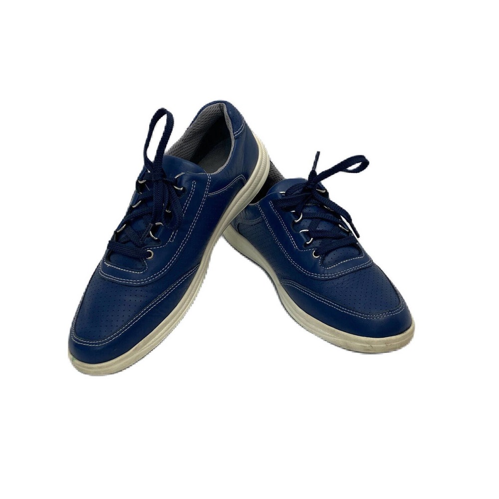 SAS SPORTY LUX Lace Up Blue Leather sneakers casual athletic shoes Women's Sz 9N